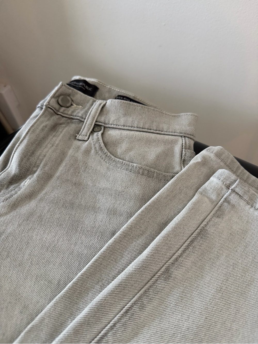 Banana Republic Gray High-Rise Straight Jeans